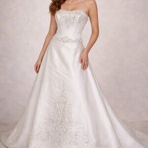 Davinci Ivory Corset Lace up Wedding Dress